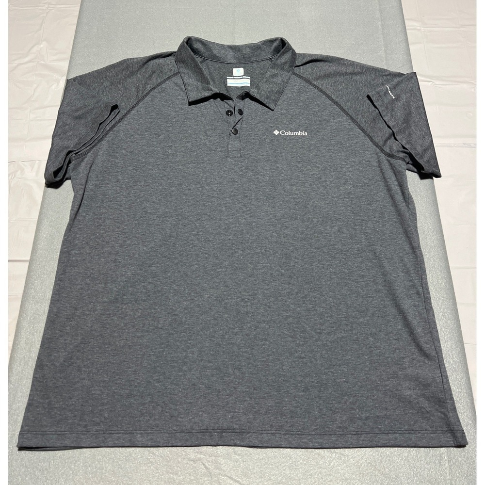 Columbia Omni-Freeze Zero Polo Shirt Mens XL Charcoal Grey Heather XM0704